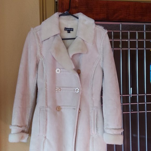BEBE CREAM SUEDE JACKET